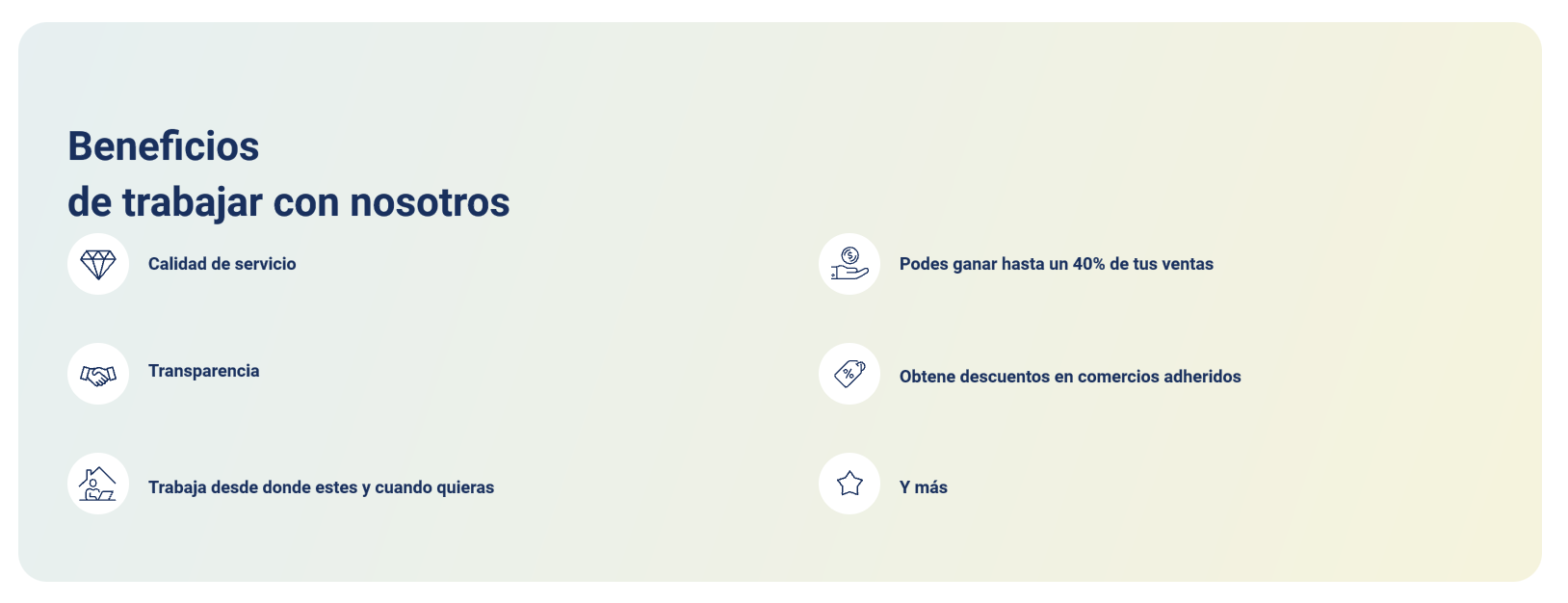 Beneficios socio vendedor Towy's